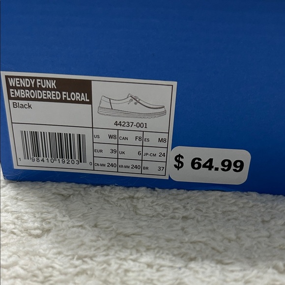 Hey Dude Woman’s Black and White Loafers - Picture 3 of 3